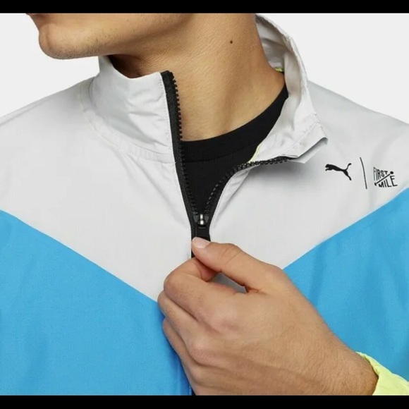 Puma Train First Mile Xtreme Color Block 1/2 Zip Running Jacket - Picture 6 of 12